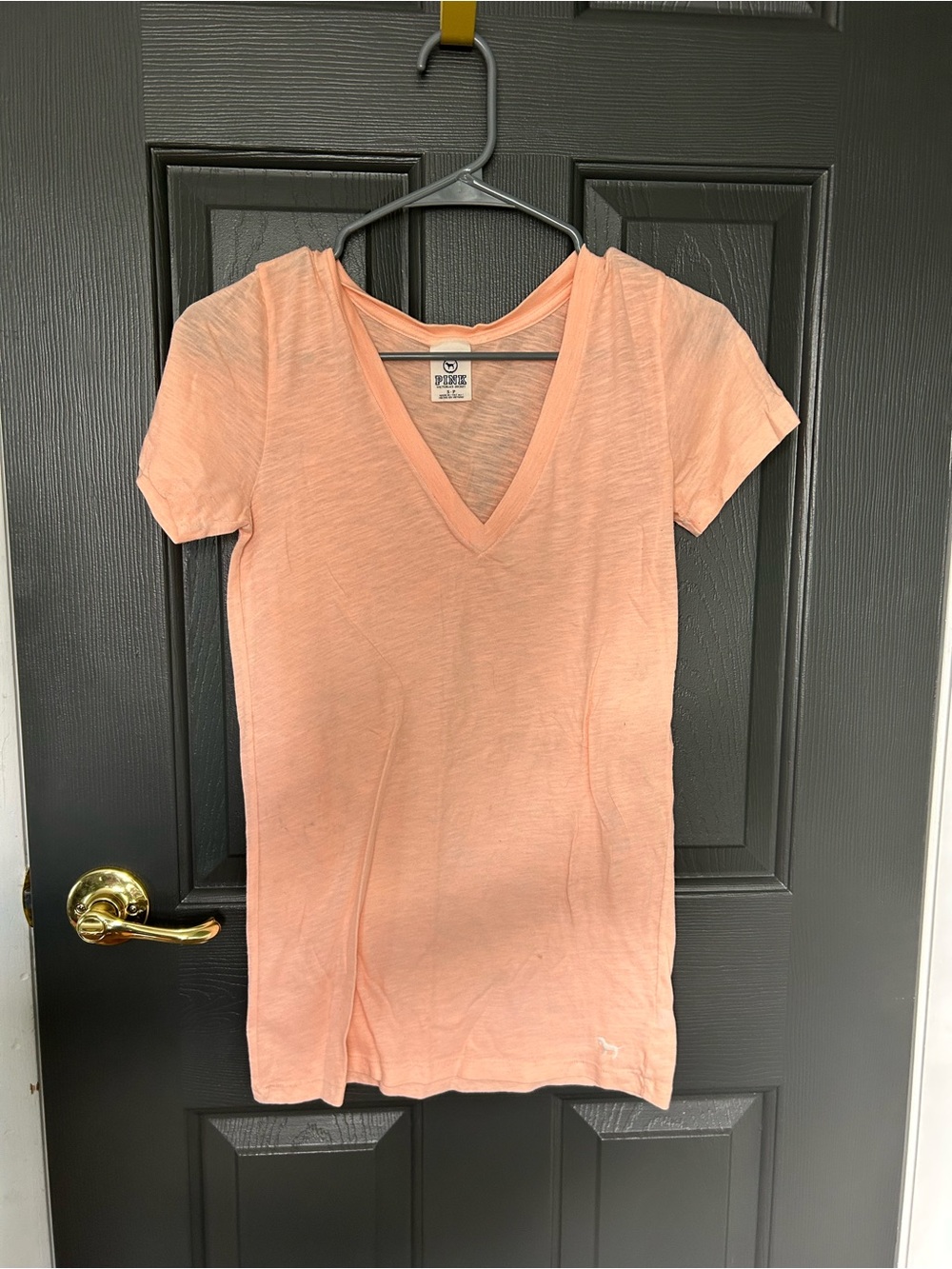 Peach V-Neck Women's Tee